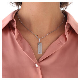 Rome pendant of rhodium-plated 925 silver