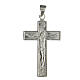 Cross-shaped pendant with Our Lady of Sorrows, rhodium-plated 925 silver s1