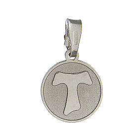 Tau medal of rhodium-plated 925 silver