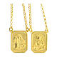 Scapular in silver 925 gold Our Lady Carmel and Jesus s1