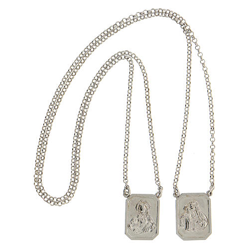 Scapular with Our Lady of Mount Carmel and Jesus, 925 silver 3