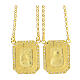 Scapular with rhinestones, gold plated 925 silver s5