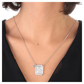 Scapolare zirconi Maria Gesù argento 925