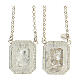 Scapular with cubic zirconia Mary Jesus in 925 silver s5