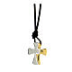 Rope necklace with puzzle-like cross, 925 silver s1