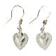 Silver earrings with red votive heart hook s3