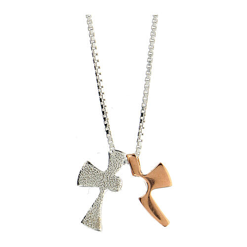 Necklace chain with puzzle-like cross, 925 silver 3