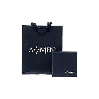 Bague Amen argent 925 type alliance croix de zircons 3