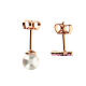 AMEN stud earrings with pearl and zircon cross with rosé finish s3