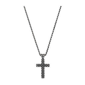 Naszyjnik krzyż AMEN srebro 925