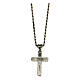 AMEN cross necklace in 925 silver burnished finish s3