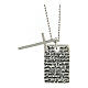 AMEN necklace with Our Father medal and cross pendant, burnished 925 silver s1