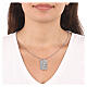AMEN necklace with Our Father medal and cross pendant, burnished 925 silver s2