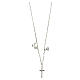 AMEN necklace with zircon charm, zircon cross and pearl, rhodium-plated 925 silver s3