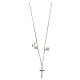 Cross necklace pearl zircons AMEN silver 925 fin. rhodium s3