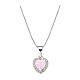AMEN necklace Heart of the Ocean, pink, rhodium-plated 925 silver s1