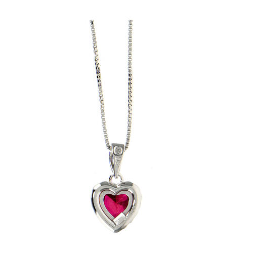 AMEN necklace Heart of the Ocean, red, rhodium-plated 925 silver 3