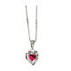 AMEN necklace Heart of the Ocean, red, rhodium-plated 925 silver s3