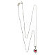 Collana Cuore dell'Oceano rosso AMEN argento 925 rodiato s5