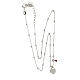 AMEN necklace with beads, red crystal and heart pendant, rhodium-plated 925 silver s4