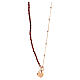 Collana cuore catena Cristalli AMEN argento 925 fin. rosé s3