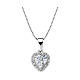 White Ocean Heart Necklace AMEN 925 rhodium silver s1