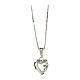 White Ocean Heart Necklace AMEN 925 rhodium silver s2