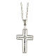 AMEN black crucifix necklace 925 silver zircons fin. rhodium plated s3