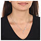 AMEN necklace with zircon charm, cross and heart with white zircons, rhodium-plated 925 silver s2