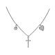 Collar de plata 925 AMEN cruz perla cristales rodiada s3