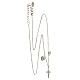 Collana in argento 925 AMEN croce perla cristalli finitura rodio s4