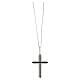 Collana croce zirconata bicolore AMEN argento 925 rodiato s1
