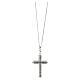 Collana croce zirconata bicolore AMEN argento 925 rodiato s3