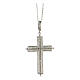Collana croce zirconata doppio colore AMEN argento 925 rodiato s3