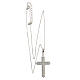 Collana croce zirconata doppio colore AMEN argento 925 rodiato s4