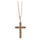 AMEN necklace with bicoloured zircon cross, rosé 925 silver s1