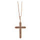 AMEN cross necklace two-tone zircon in 925 silver pink s1