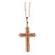 AMEN cross necklace two-tone zircon in 925 silver pink s3