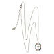 Collana Croce Raggera zirconi multicolore AMEN arg. 925 fin. rodio s4