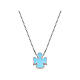 AMEN necklace with light blue enamelled angel s1