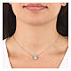 AMEN necklace with light blue enamelled angel s2