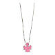 Collier AMEN ange émail rose s3