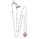 Collier AMEN ange émail rose s4