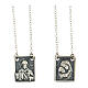 AMEN scapular necklace with Jesus and Our Lady's medals s1