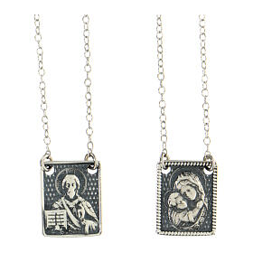 Scapular necklace with medals Jesus and Mary AMEN