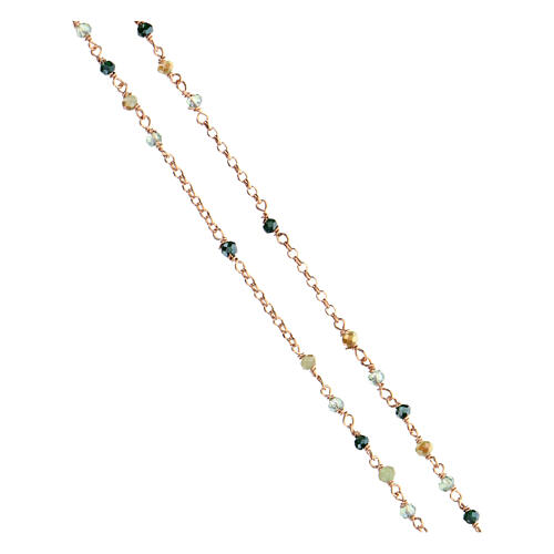 Collana Croce e Miracolosa AMEN argento 925 finitura rosé 3