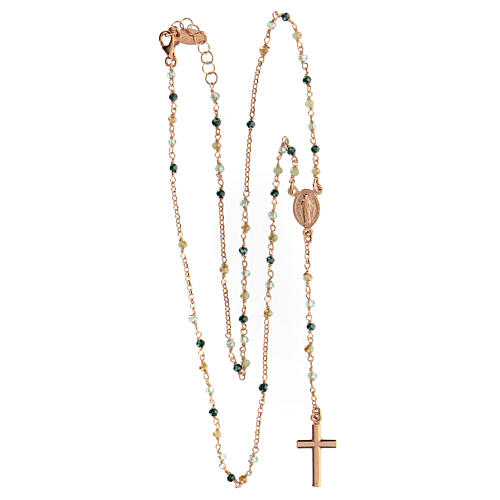 Collana Croce e Miracolosa AMEN argento 925 finitura rosé 5