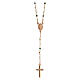 Collana Croce e Miracolosa AMEN argento 925 finitura rosé s1