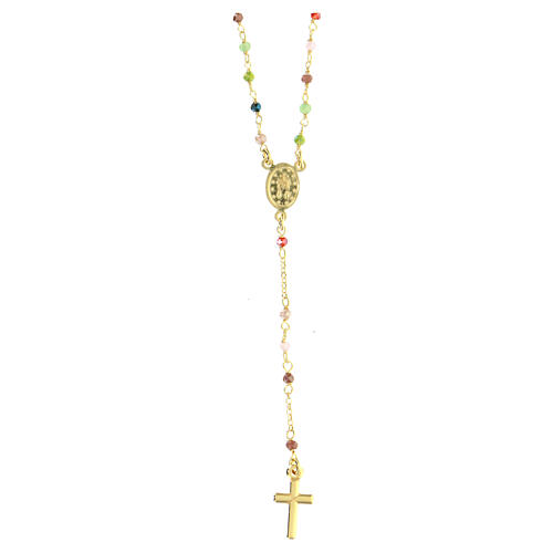 Collana Miracolosa e croce AMEN argento 925 finitura dorata 3