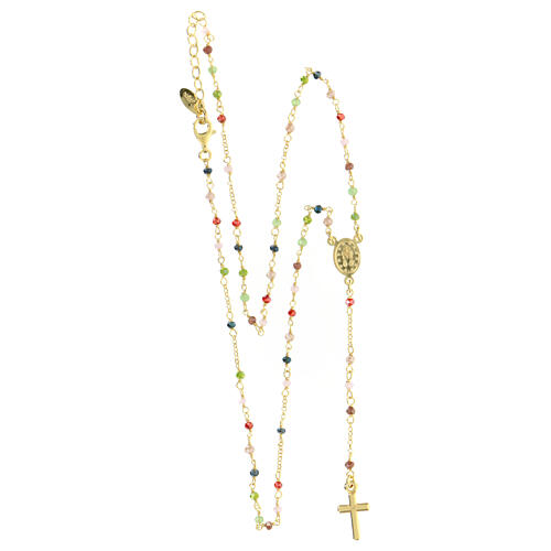 Collana Miracolosa e croce AMEN argento 925 finitura dorata 4